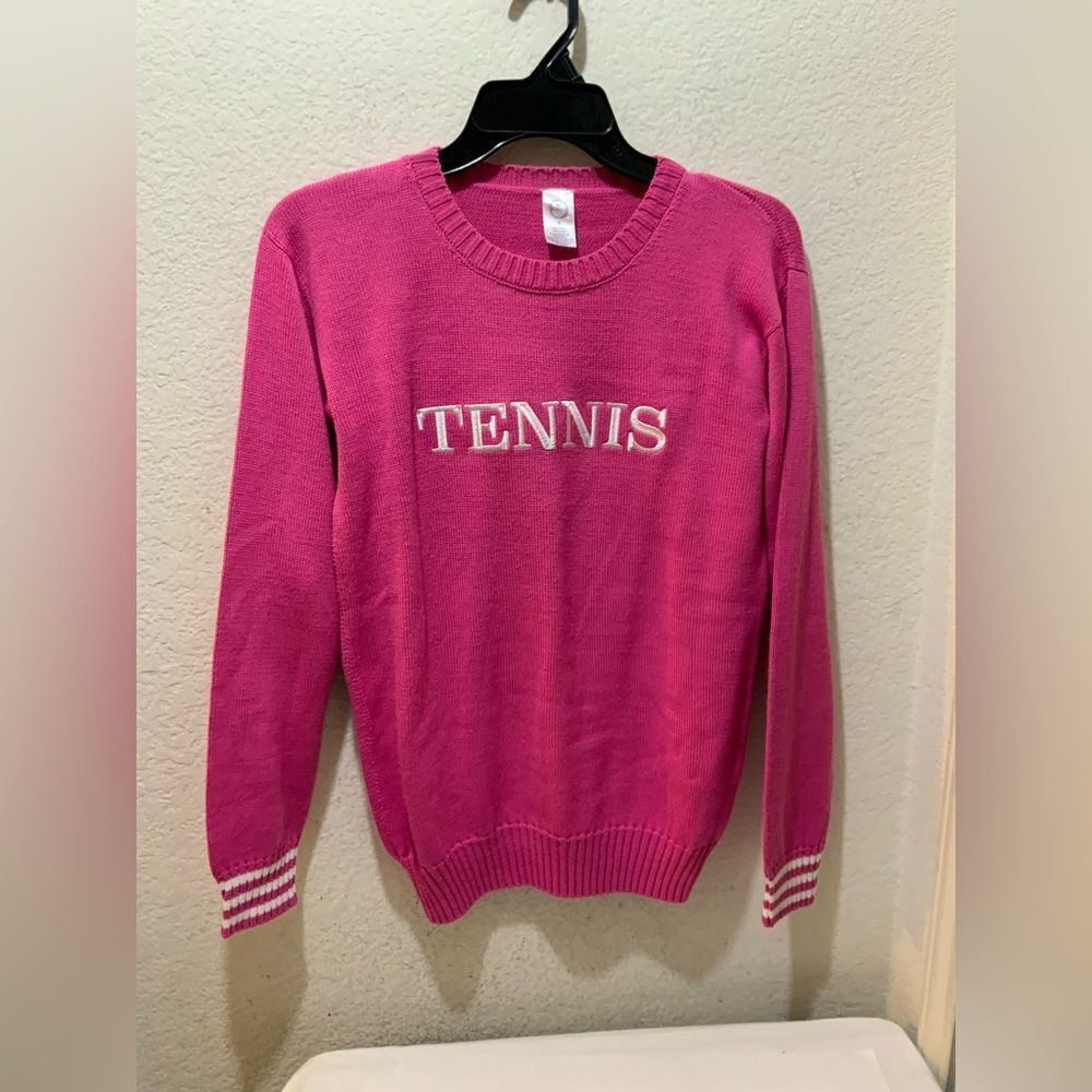 The Bubble Tennis Sweater pink white size S